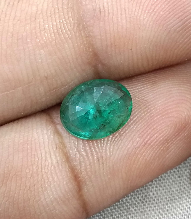 2.41ct Natural Emerald SGL Certified Medium Deep Green Oval Cut Minor Oiled Loose Gemstone