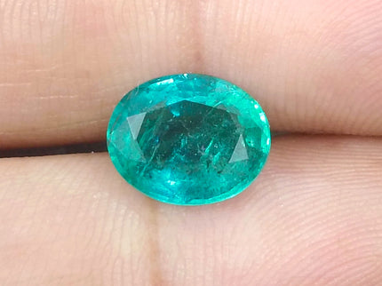 GSI Certified 2.93ct Zambian Emerald, Natural Gemstone