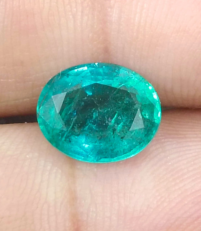 GSI Certified 2.93ct Zambian Emerald, Natural Gemstone