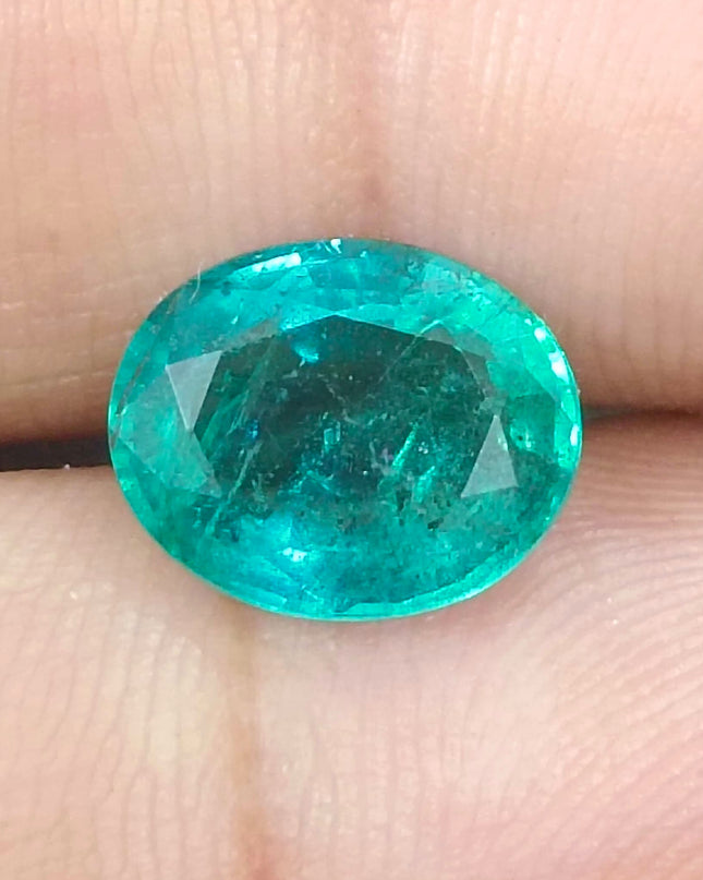 GSI Certified 2.93ct Zambian Emerald, Natural Gemstone