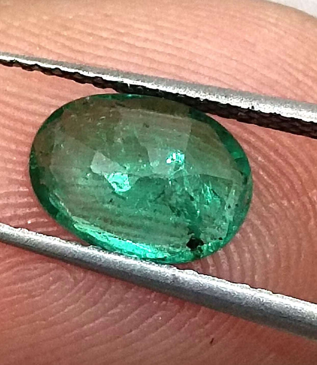 Certified 1.24ct Zambian Natural Emerald