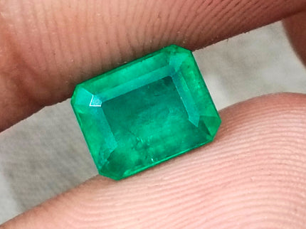 2.12ct Panjshir Emerald Medium Green Octagon Cut SGL Certified Gemstone