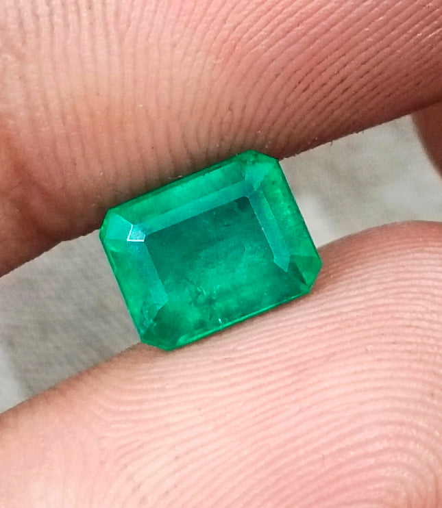 2.12ct Panjshir Emerald Medium Green Octagon Cut SGL Certified Gemstone