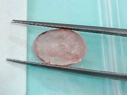 3.38ct Unheated Padparadscha Sapphire Natural GSI Certified Oval Orangy Pink Gemstone