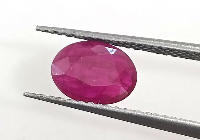 GSI Certified 0.96ct Mozambique Ruby, Natural Untreated Gemstone