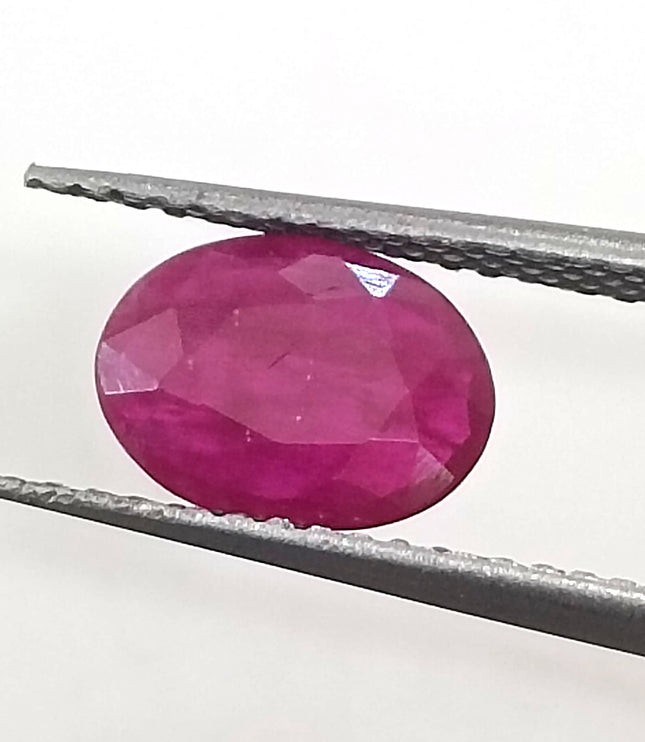 GSI Certified 0.96ct Mozambique Ruby, Natural Untreated Gemstone