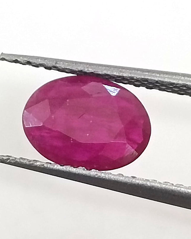 GSI Certified 0.96ct Mozambique Ruby, Natural Untreated Gemstone