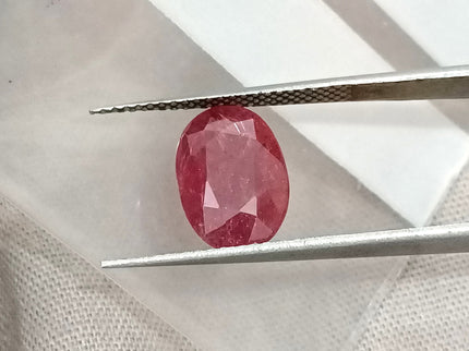 2.87ct Mozambique Ruby Unheated Natural Rasberry Ruby SGL Certified Oval Cut Loose Gemstone