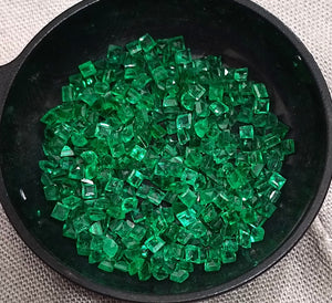 Calibrated Natural Emerald Lot 8.20ct Medium Deep Vivid Green Princess Cut Loose Stone