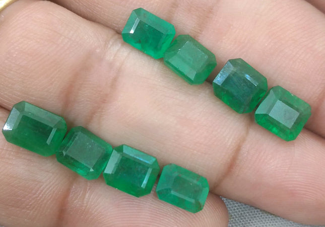 14.54ct Vivid to Deep Green Natural Emerald parcel earth mined loose Gemstones
