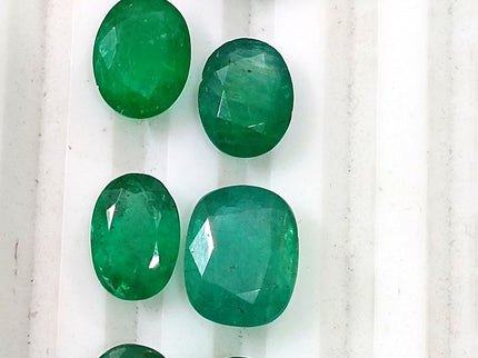 Zambian Emerald Parcel 10.30ct Natural Mixed Cut Loose Gemstones