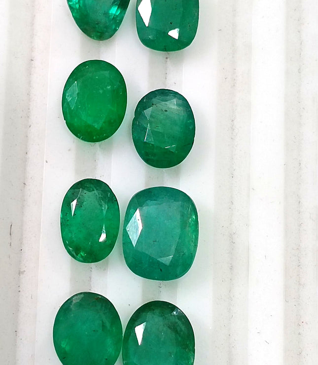 Zambian Emerald Parcel 10.30ct Natural Mixed Cut Loose Gemstones
