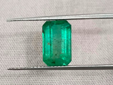 Zambian Emerald 2.63ct Neon Green Natural Certified Octagon Cut Stone