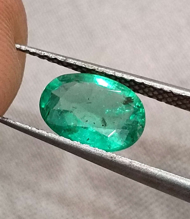 Certified 1.24ct Zambian Natural Emerald
