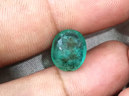 4.75ct Zambian Emerald Natural Oval Earth Mined Gemstone