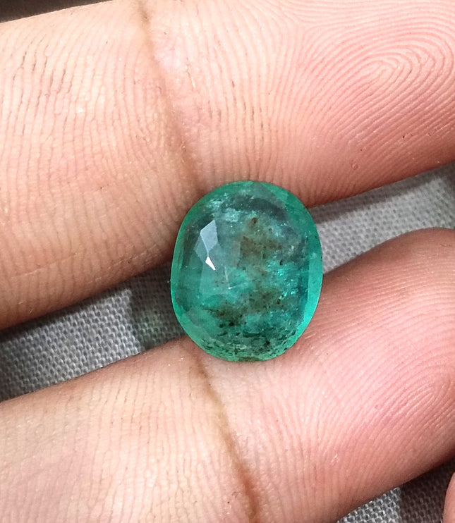 4.75ct Zambian Emerald Natural Oval Earth Mined Gemstone