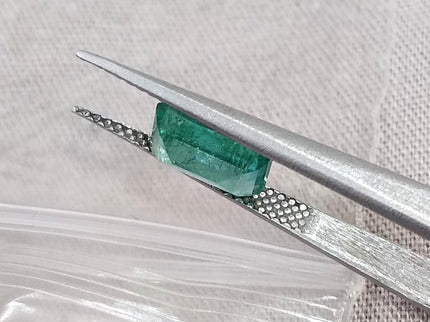 1.45ct Natural Emerald Medium Green Zambian Octagon Cut Loose Gemstone