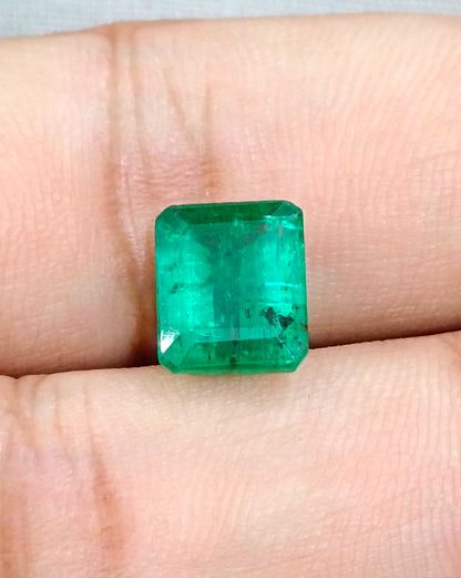 3.33ct Top Golden Green Swat Emerald, 100% Natural Gemstone