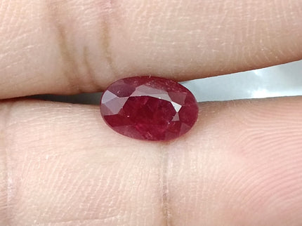 2.12ct Natural Ruby Unheated Mozambique SGL Certified Rasberry Red Oval Cut Loose Gemstone