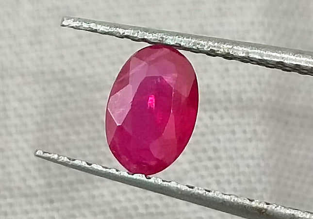 GSI Certified 0.49ct Blood Red Mozambique Ruby, Natural untreated Gemstone