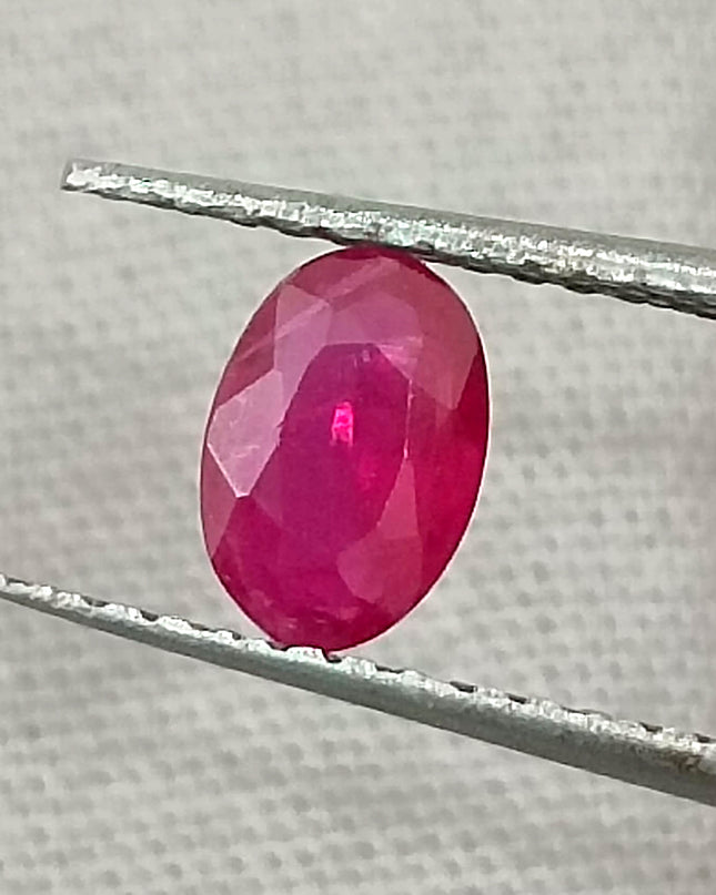 GSI Certified 0.49ct Blood Red Mozambique Ruby, Natural untreated Gemstone