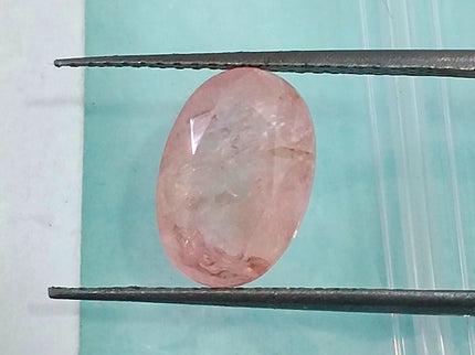 3.38ct Unheated Padparadscha Sapphire Natural GSI Certified Oval Orangy Pink Gemstone