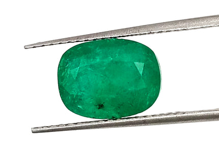 Zambian Emerald 2.80ct Deep Leaf Green Cushion Cut Loose Stone