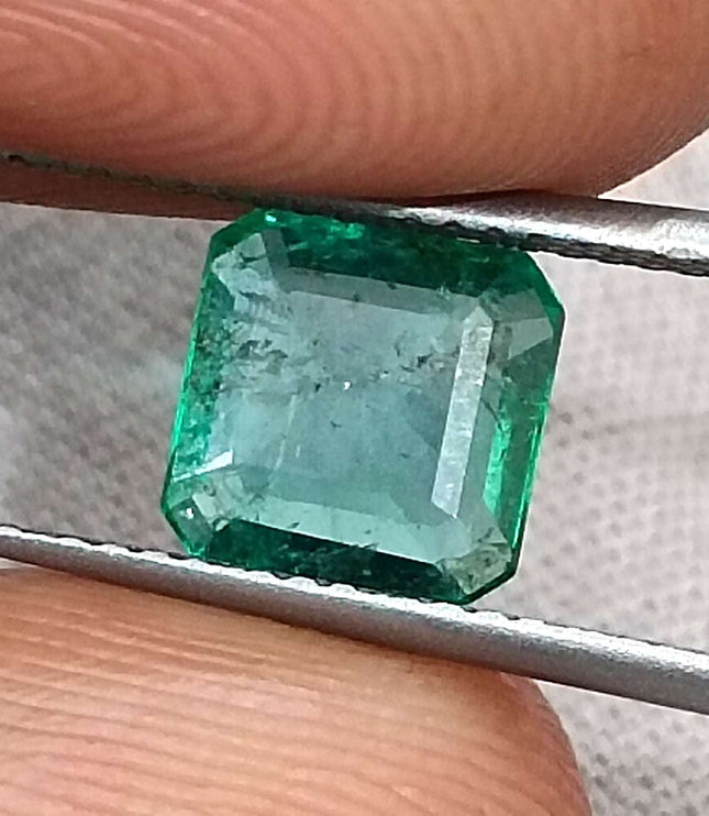 1.38ct Natural Zambian Emerald GSI Certified