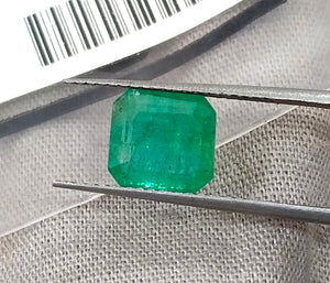 2.24ct Natural Emerald Certified Medium Green Octagon Cut Loose Gemstone