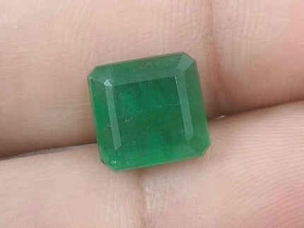 Zambian Emerald 5.30ct Natural Significant Clarity Enhanced Octagon Cut Loose Gemstone