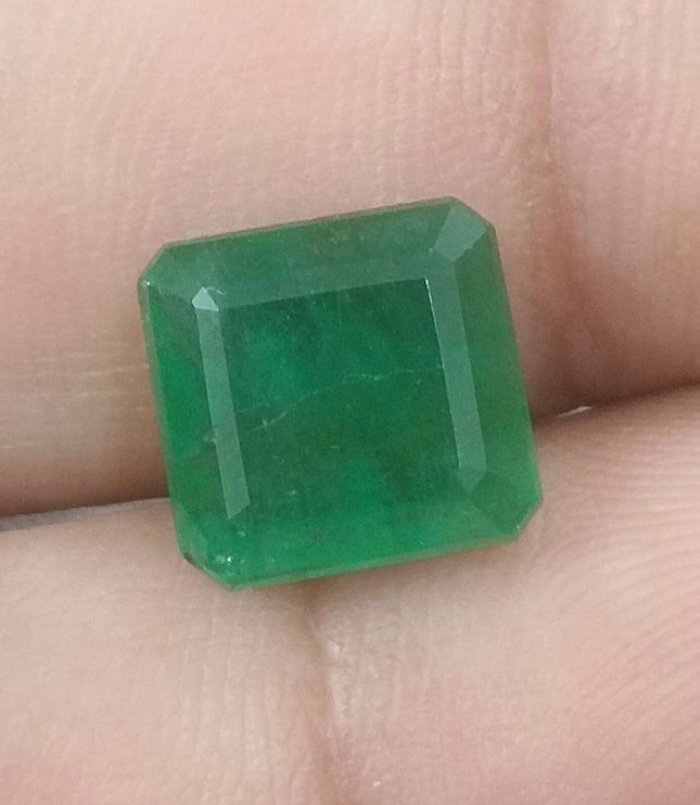 Zambian Emerald 5.30ct Natural Significant Clarity Enhanced Octagon Cut Loose Gemstone