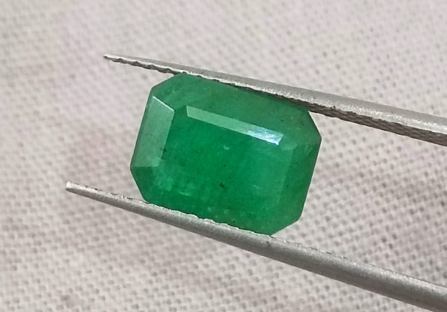 3.63ct/2pcs Emerald Cut Zambian Emerald Pair Natural Loose Gemstones