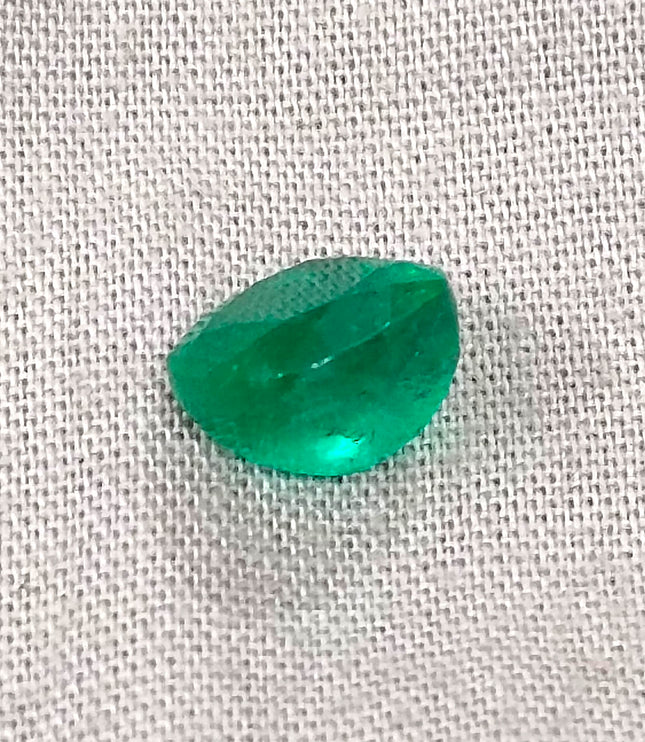 Colombian Emerald 3.14ct Deep Pure Velvet Green Natural Certified Cushion Cut Gemstone