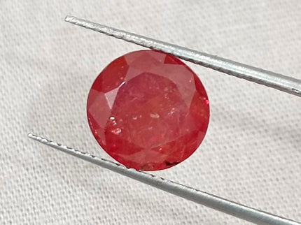 Burmese Ruby 5.00ct Certified Pigeon Blood Red Round Cut Unheated Loose Gemstone