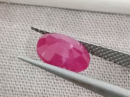 GSI Certified 1.50ct Mozambique Ruby, Natural Untreated Gemstone