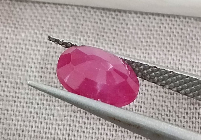 GSI Certified 1.50ct Mozambique Ruby, Natural Untreated Gemstone