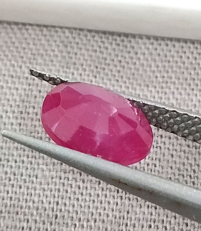GSI Certified 1.50ct Mozambique Ruby, Natural Untreated Gemstone