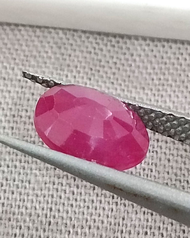 GSI Certified 1.50ct Mozambique Ruby, Natural Untreated Gemstone