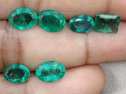 Natural Emerald Lot 8.50ct Medium Green Zambian Loose Gemstones