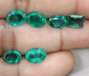 Natural Emerald Lot 8.50ct Medium Green Zambian Loose Gemstones