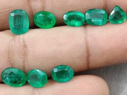 Zambian Emerald Parcel 10.30ct Natural Mixed Cut Loose Gemstones