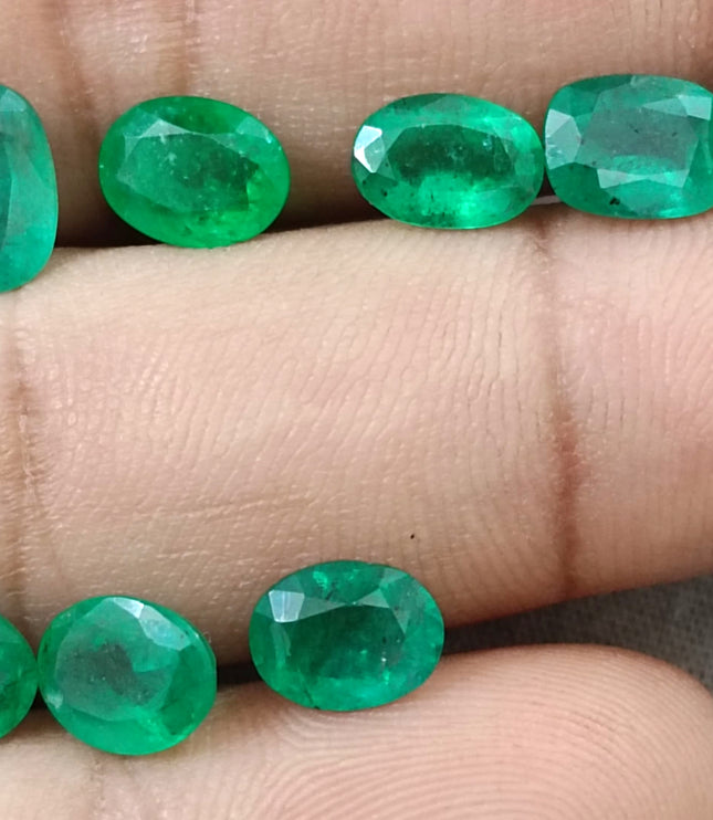 Zambian Emerald Parcel 10.30ct Natural Mixed Cut Loose Gemstones