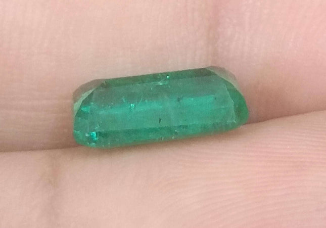 2.99ct GSI USA Certified Medium Deep Green Colombian Emerald Minor Oiled Loose Gemstone