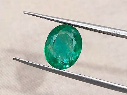 1.60ct Top Deep Water Green Emerald Natural Earth Mined Gemstone