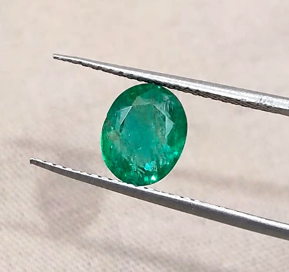 1.60ct Top Deep Water Green Emerald Natural Earth Mined Gemstone