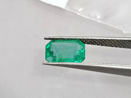 1.08ct Panjshir Emerald Natural SGL Certified Medium Green Octagon Cut Gemstone