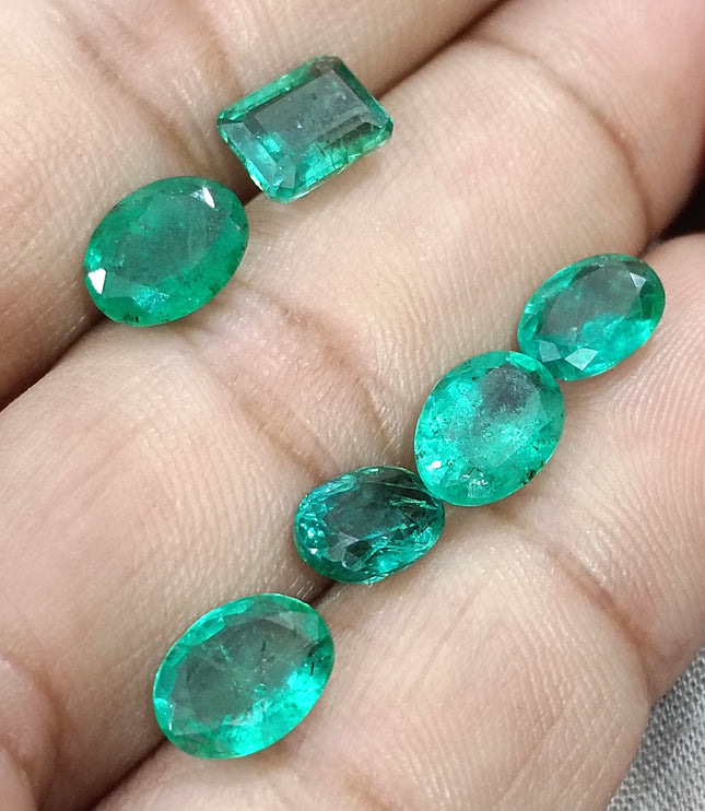 Natural Emerald Lot 8.50ct Medium Green Zambian Loose Gemstones