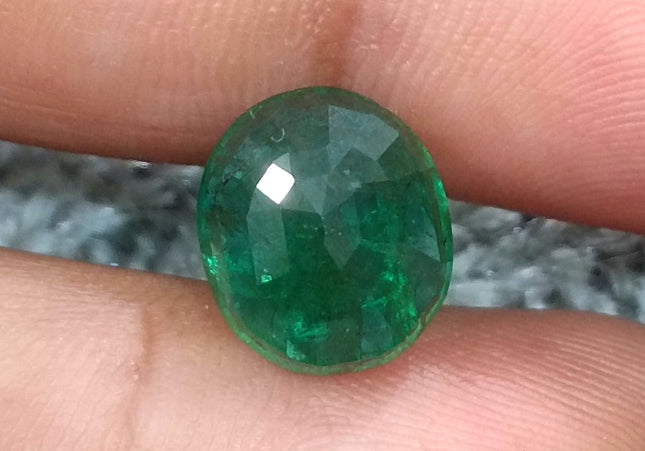 5.68ct Deep Green Natural Emerald, Earth Mined Loose Gemstone