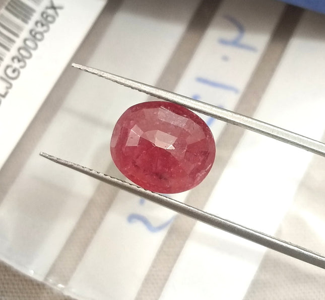 4.12ct Ruby Mozambique Unheated Natural SGL Certified Wine Red Oval Gemstone