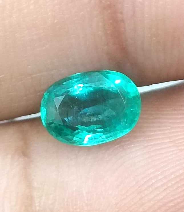 1.26ct Certified Natural Zambian Emerald Stone.